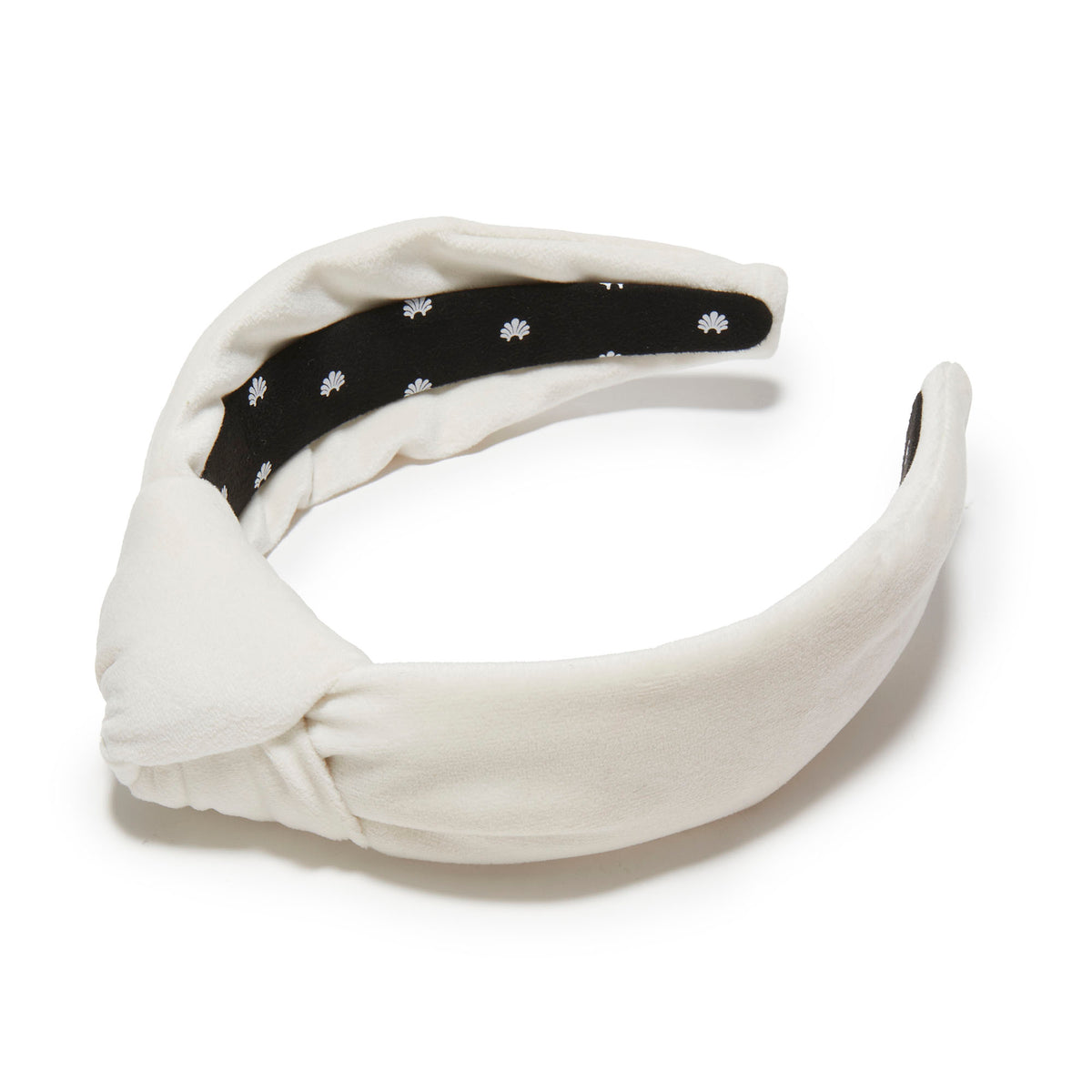 IVORY VELVET KNOTTED HEADBAND