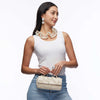 Lele Sadoughi BAGS IVORY MINI TABITHA TOP HANDLE BAG