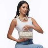 Lele Sadoughi BAGS IVORY MINI TABITHA TOP HANDLE BAG