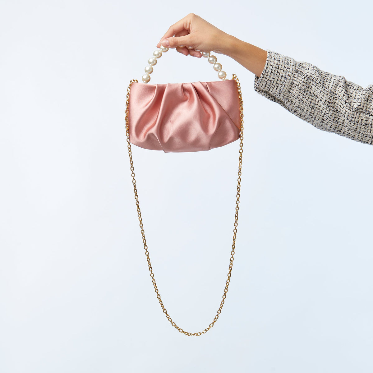 Dusty rose evening fashion bag