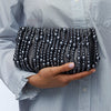 Lele Sadoughi BAGS TAHITIAN PEARL WILLOW BEADED CLUTCH