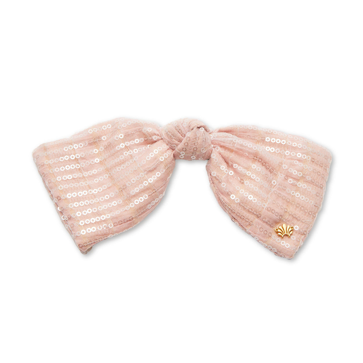 Lele Sadoughi Barrettes BLUSH PALOMA SEQUIN BOW BARRETTE