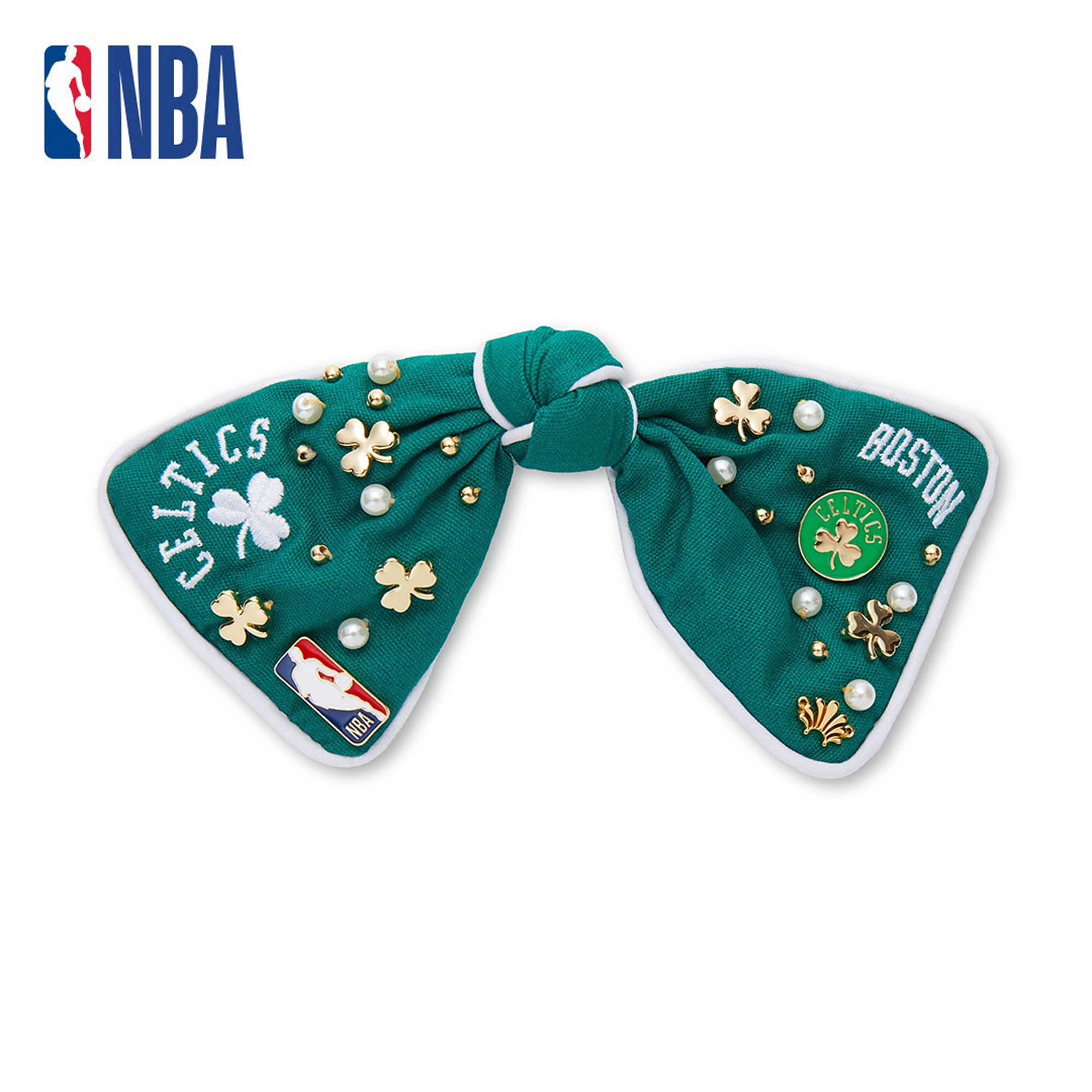 Lele Sadoughi Barrettes BOSTON CELTICS LELE SADOUGHI / NBA GREEN BOW BARRETTE