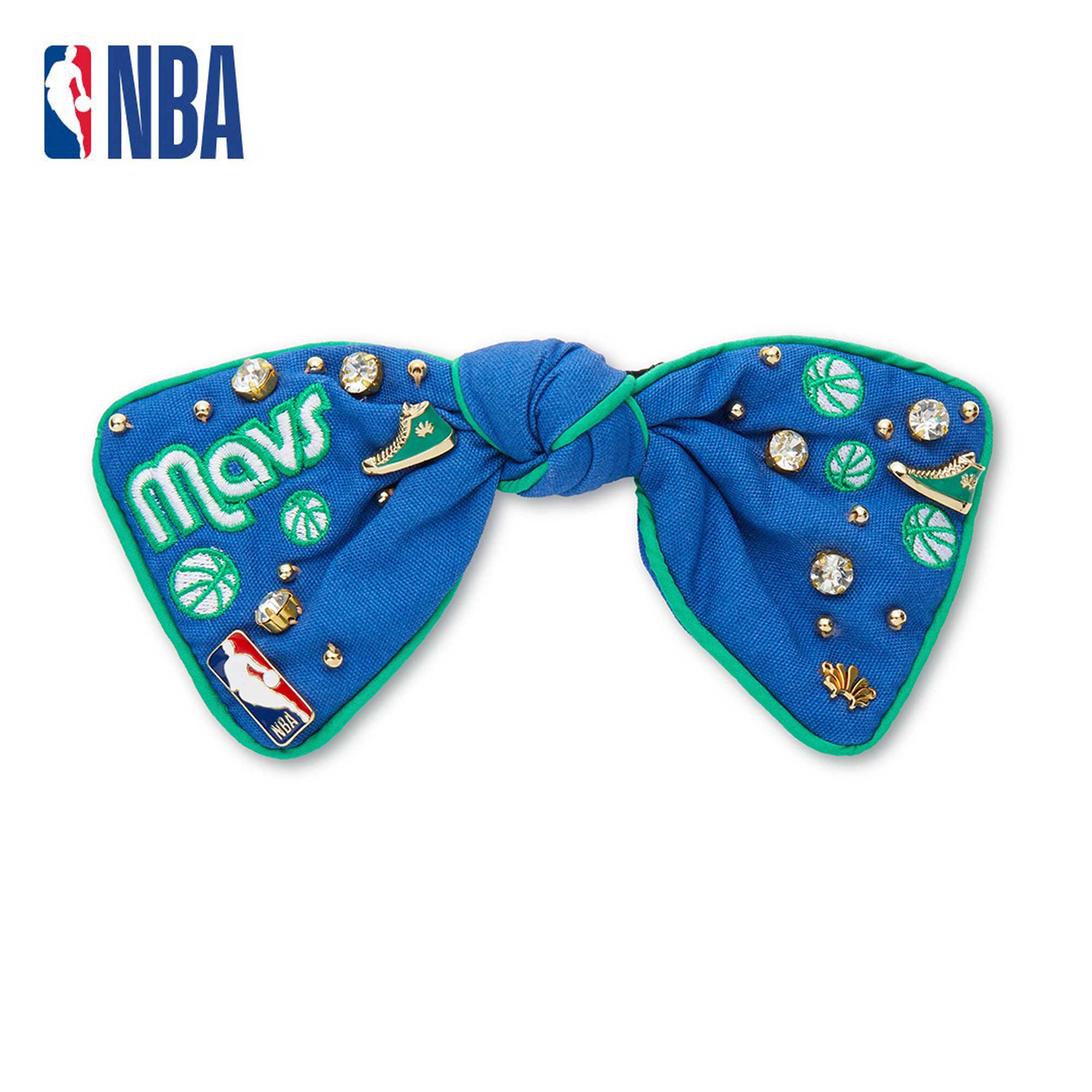 Lele Sadoughi Barrettes DALLAS MAVERICKS LELE SADOUGHI / NBA NAVY BOW BARRETTE