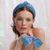 Lele Sadoughi Barrettes DECEMBER BLUE TOPAZ PALOMA JEWELED BIRTHSTONE BOW