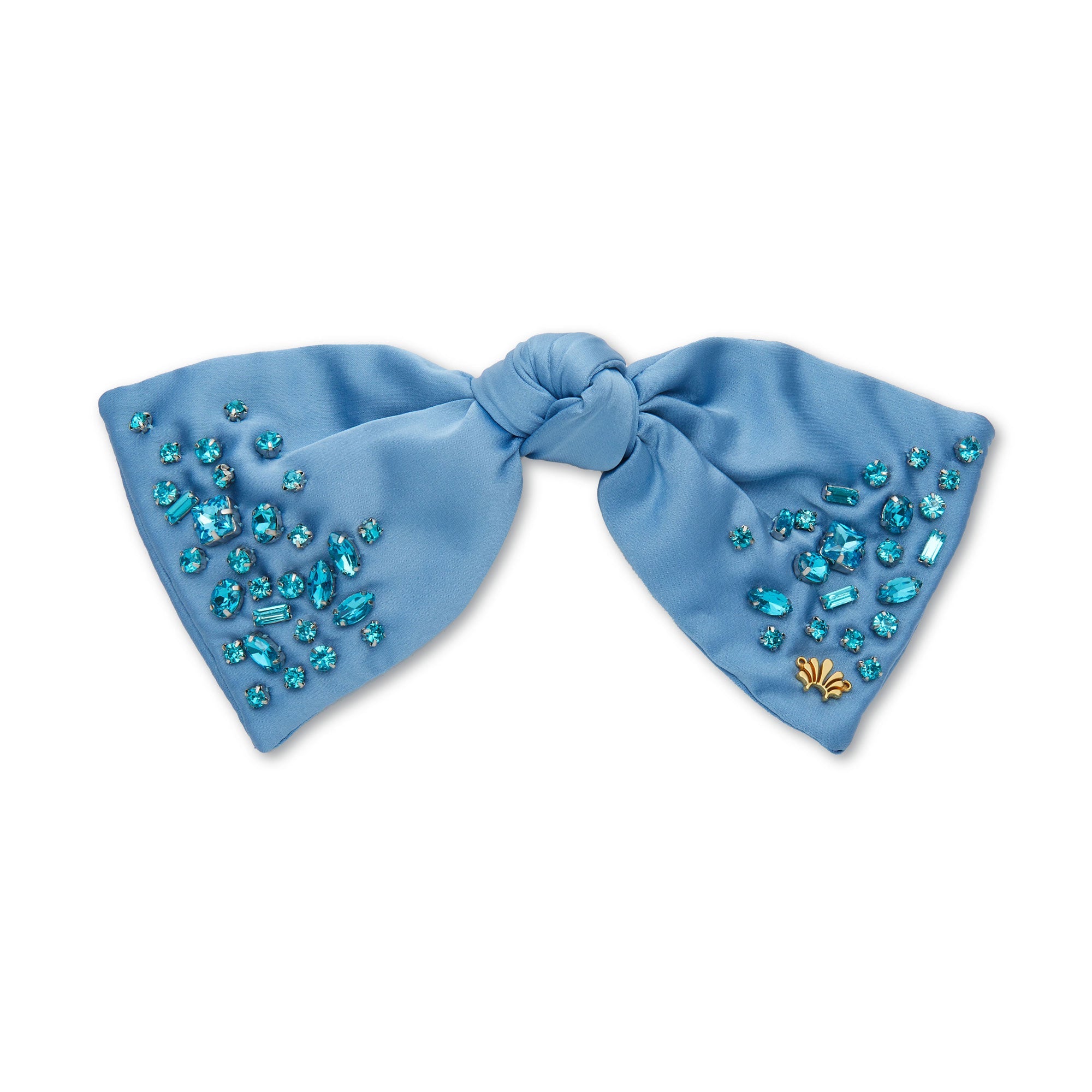 Lele Sadoughi Barrettes DECEMBER TURQUOISE PALOMA JEWELED BIRTHSTONE BOW