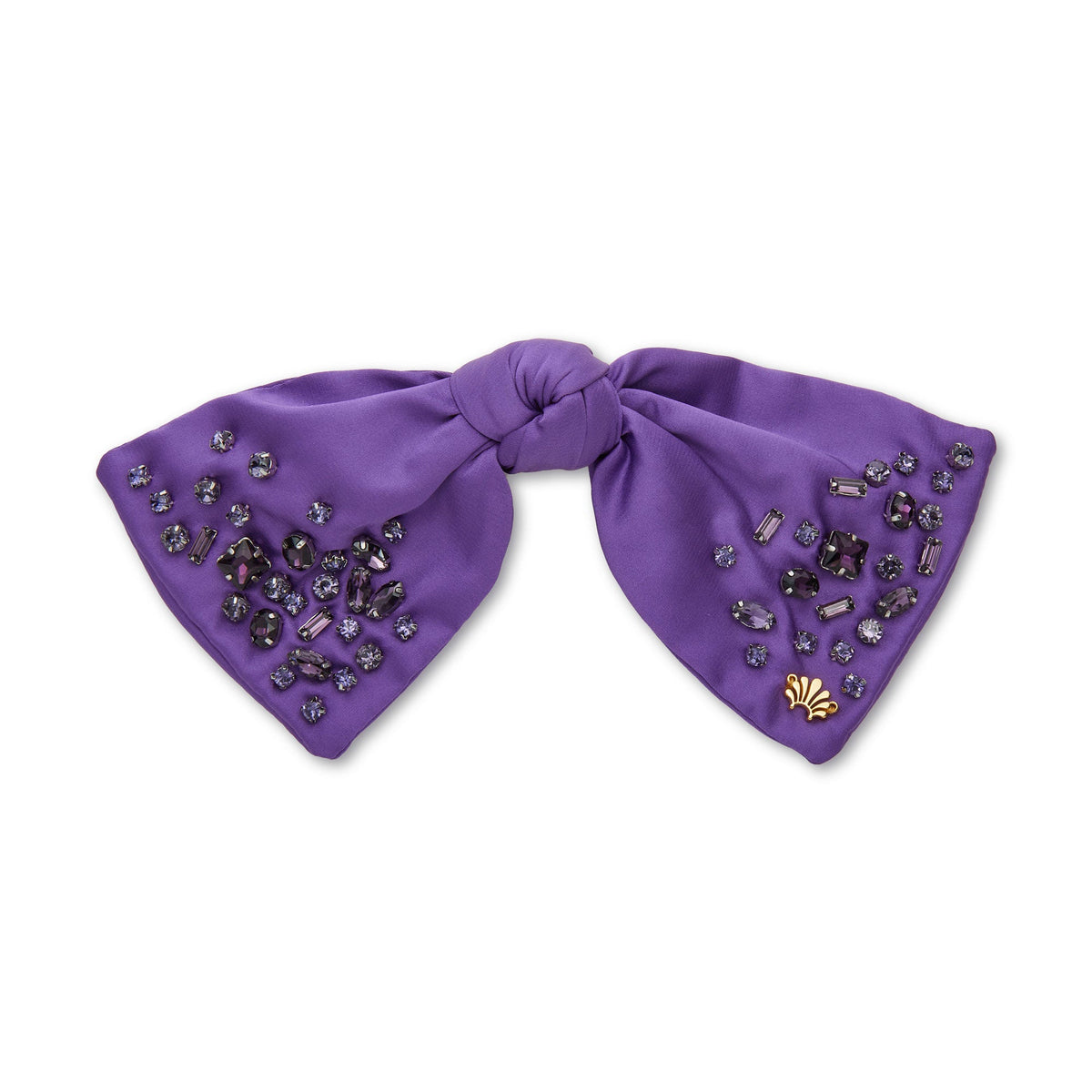 Lele Sadoughi Barrettes FEBRUARY AMETHYST PALOMA JEWELED BIRTHSTONE BOW