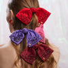 Lele Sadoughi Barrettes FEBRUARY AMETHYST PALOMA JEWELED BIRTHSTONE BOW