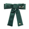 Lele Sadoughi Barrettes FOREST GREEN VELVET ANTOINETTE BOW BARRETTE