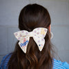 Lele Sadoughi Barrettes IVORY LA DODGERS LELE X MLB BOW BARRETTE