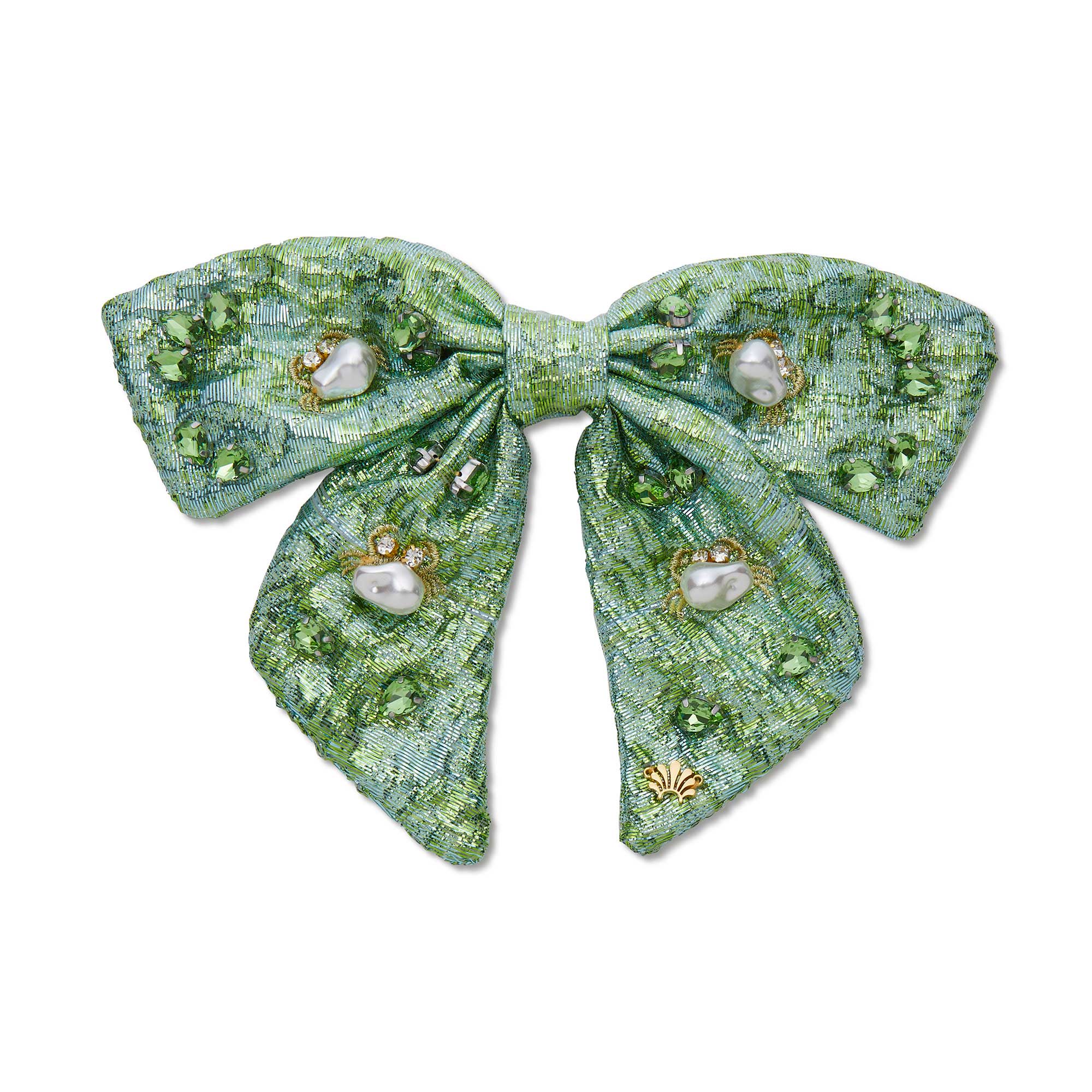 Lele Sadoughi Barrettes JADE LIBBY PEARL EMBELLISHED BOW