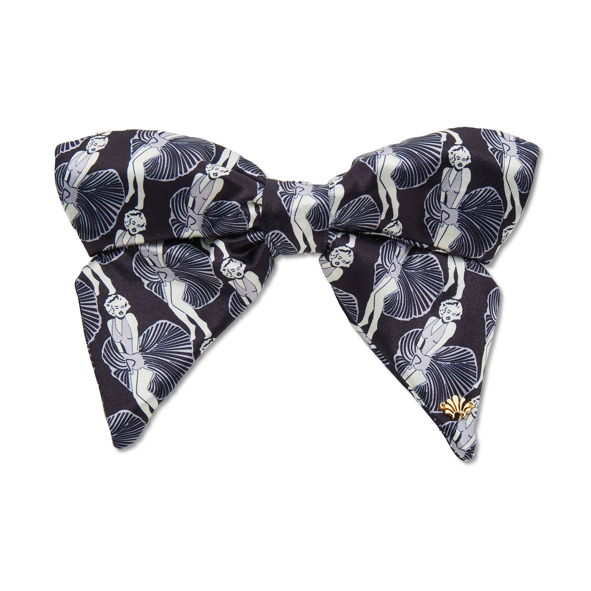 Lele Sadoughi Barrettes JET LELE SADOUGHI X MARILYN MONROE PRINTED BOW