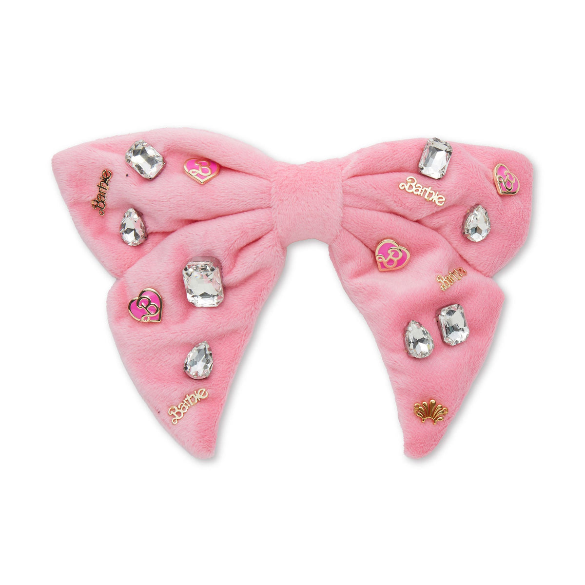 Lele Sadoughi Barrettes LELE SADOUGHI X BARBIE LIPSTICK PINK CHARMS BOW BARRETTE