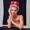 Lele Sadoughi Barrettes LELE SADOUGHI X MARILYN MONROE LIPSTICK RED PAVE KISS BOW