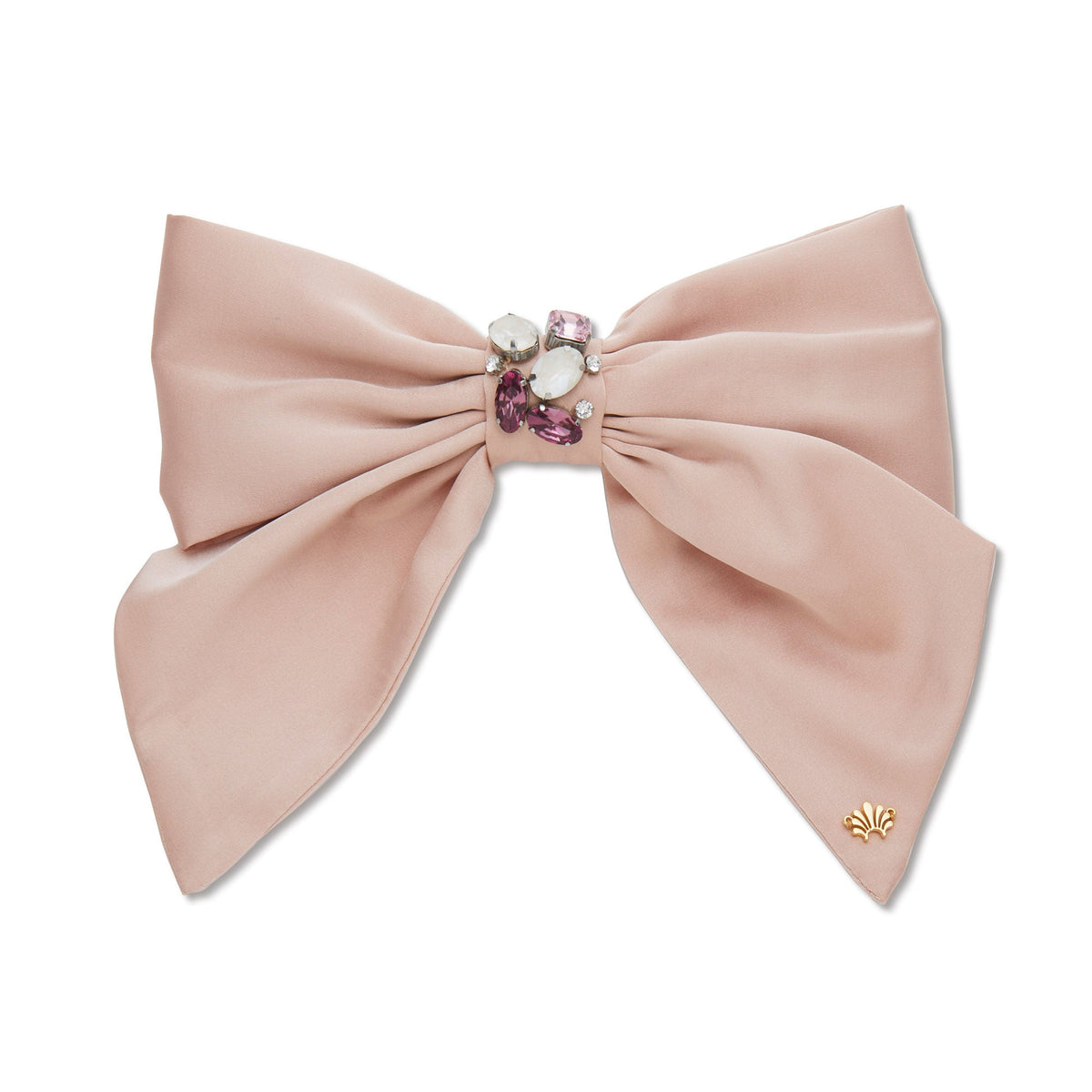 Lele Sadoughi Barrettes LIGHT ROSE NATALIA SWAROVSKI BOW BARRETTE