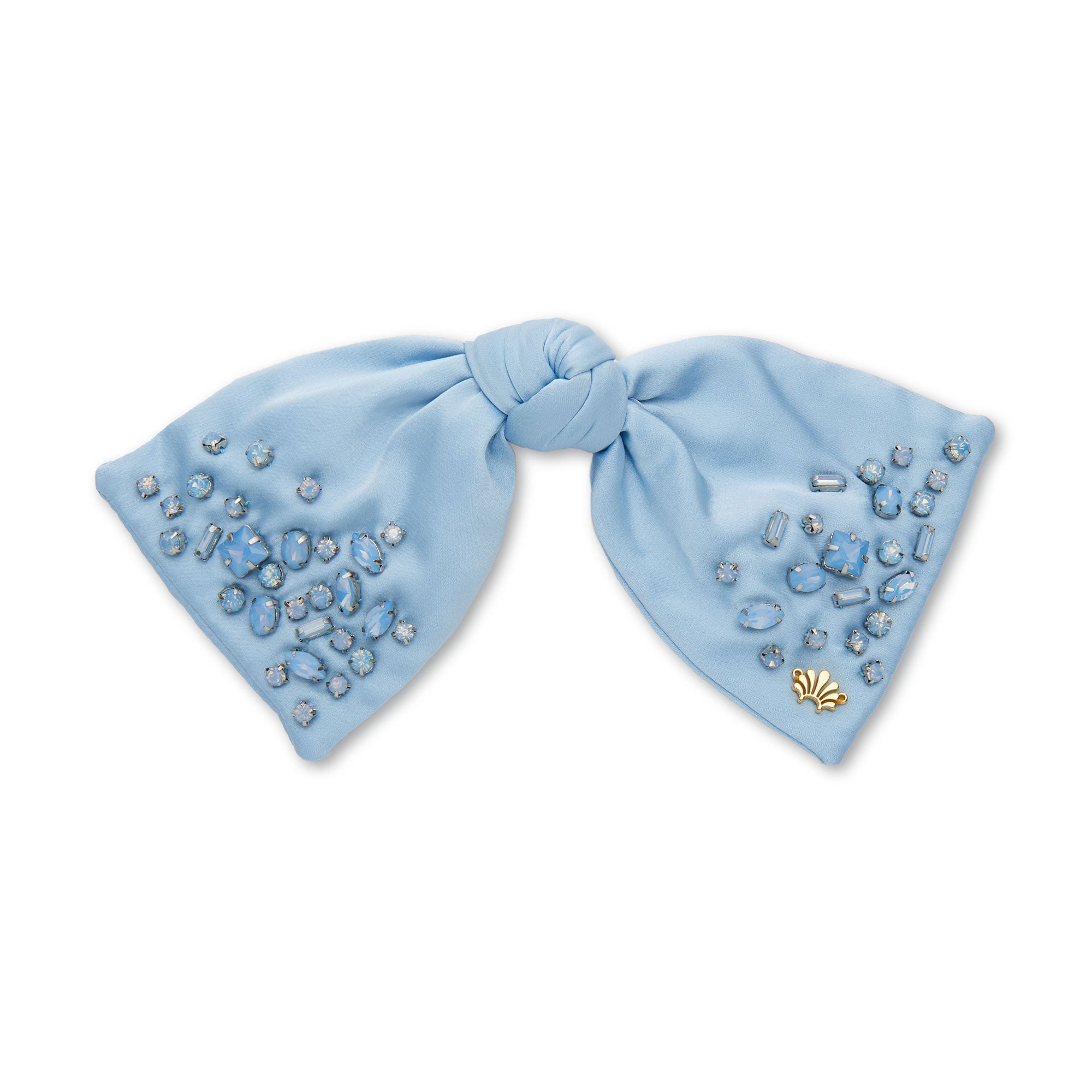 Lele Sadoughi Barrettes MARCH AQUAMARINE PALOMA JEWELED BIRTHSTONE BOW