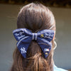 Lele Sadoughi Barrettes NAVY NY YANKEES LELE X MLB BOW BARRETTE