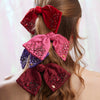 Lele Sadoughi Barrettes OCTOBER PINK TOURMALINE PALOMA JEWELED BIRTHSTONE BOW