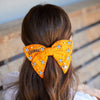 Lele Sadoughi Barrettes ORANGE HOUSTON ASTROS LELE X MLB BOW BARRETTE