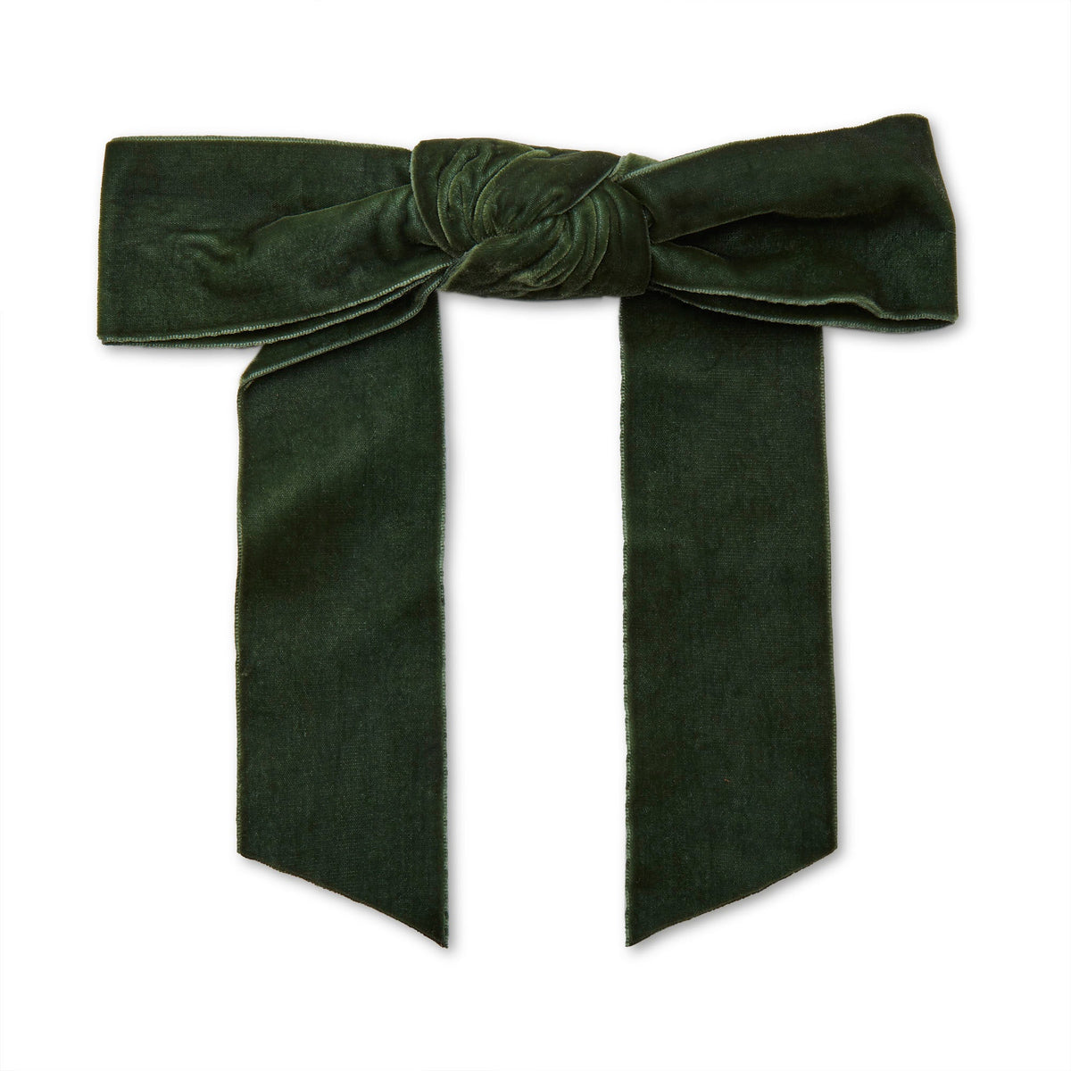 Lele Sadoughi Barrettes PINE GREEN SHIRLEY VELVET BOW BARRETTE