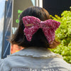 Lele Sadoughi Barrettes PINK LELE SADOUGHI X WICKED GLINDA SEQUIN BOW BARRETTE