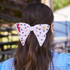 Lele Sadoughi Barrettes RED STRIPE PHILLIES LELE X MLB BOW BARRETTE