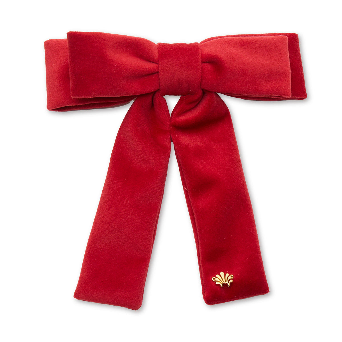 Lele Sadoughi Barrettes RED VELVET ANTOINETTE BOW BARRETTE