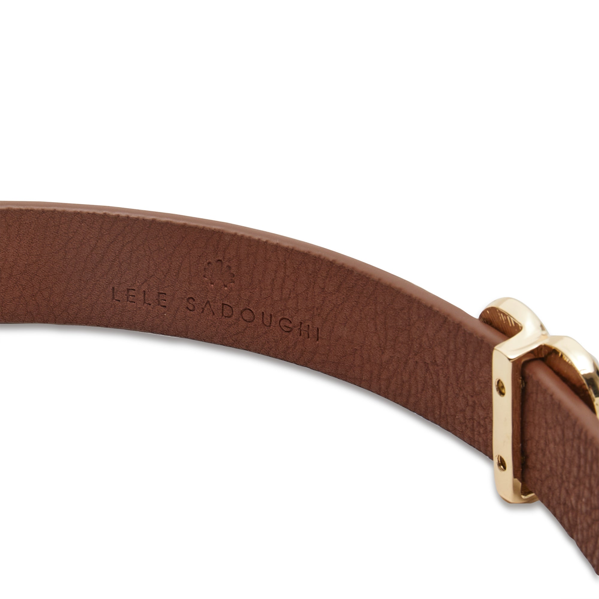 Lele Sadoughi Gold Pearl Station Belt S/M