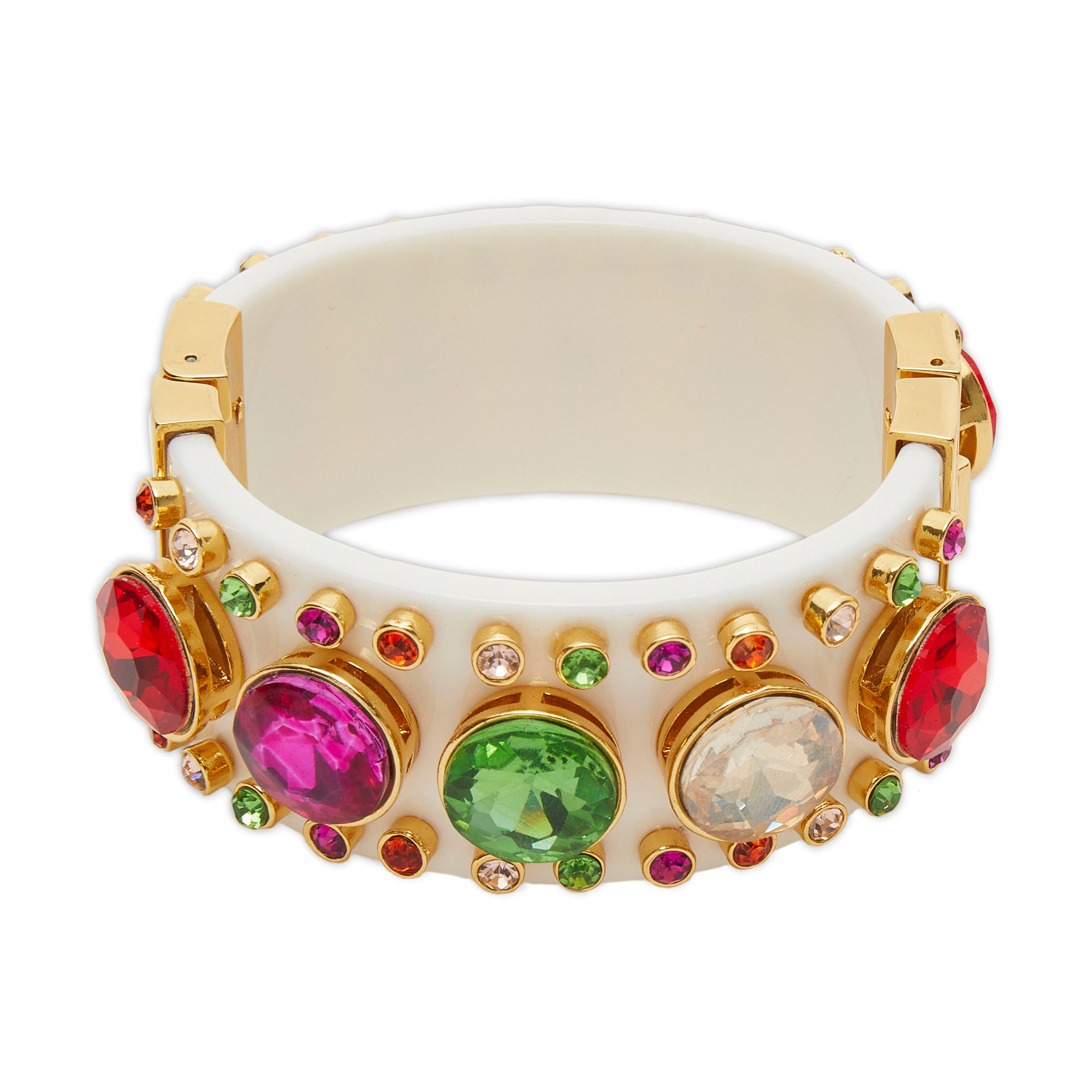 Lele Sadoughi BRACELETS HARLEQUIN RAINBOW DECO HINGED CUFF