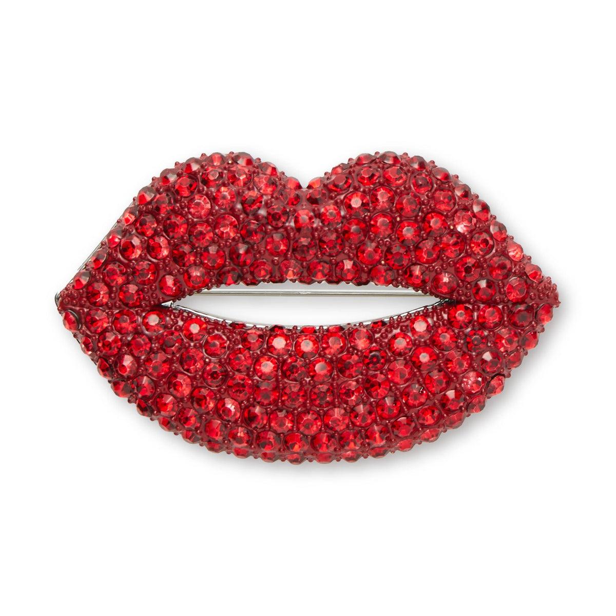 Lele Sadoughi BROOCHES LIPSTICK RED LELE SADOUGHI X MARILYN MONROE PAVE KISS BROOCH