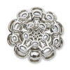 Lele Sadoughi BROOCHES SHINY SILVER CRYSTAL ROSE BROOCH