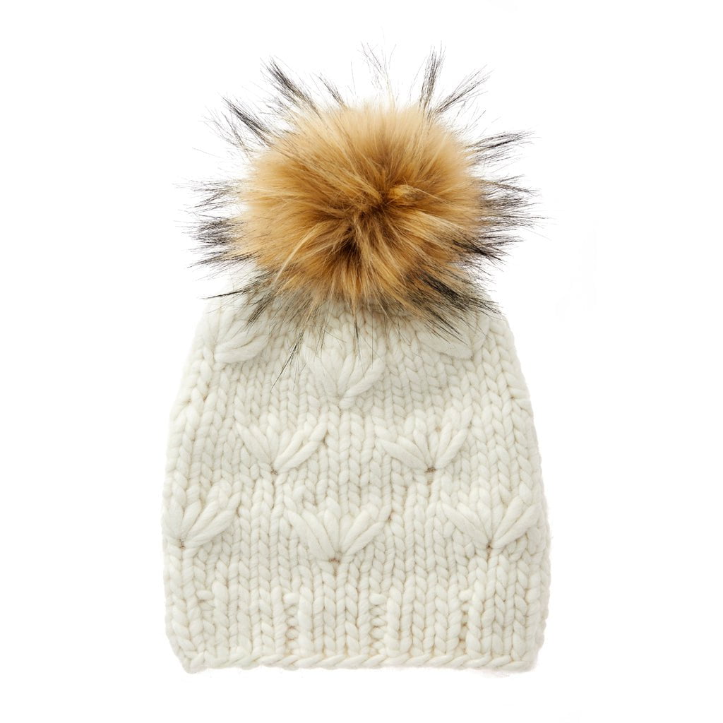 Lele Sadoughi COLD WEATHER IVORY MOTLEY BEANIE