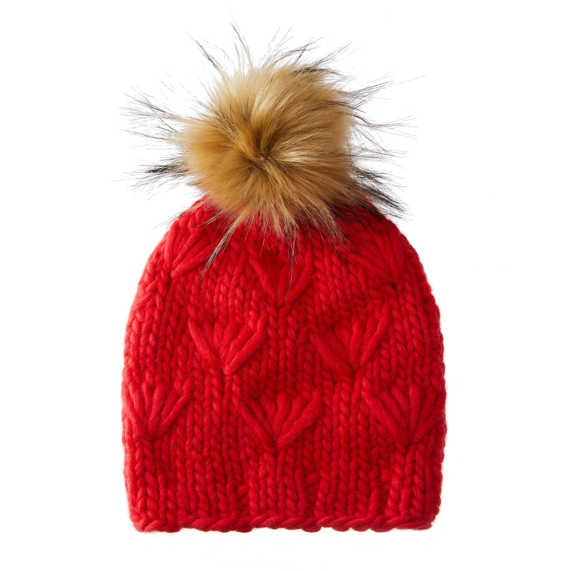 Lele Sadoughi COLD WEATHER RED MOTLEY BEANIE