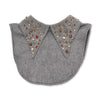 Lele Sadoughi COLLARS CHARCOAL TWILL PAYTON MIXED CRYSTAL POINTED COLLAR