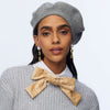 Lele Sadoughi COLLARS KHAKI KIRA VELVET PEARL BOW COLLAR