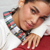 Lele Sadoughi COLLARS ONE SIZE IVORY PLAID MULTI PEARL PLAID COLLAR