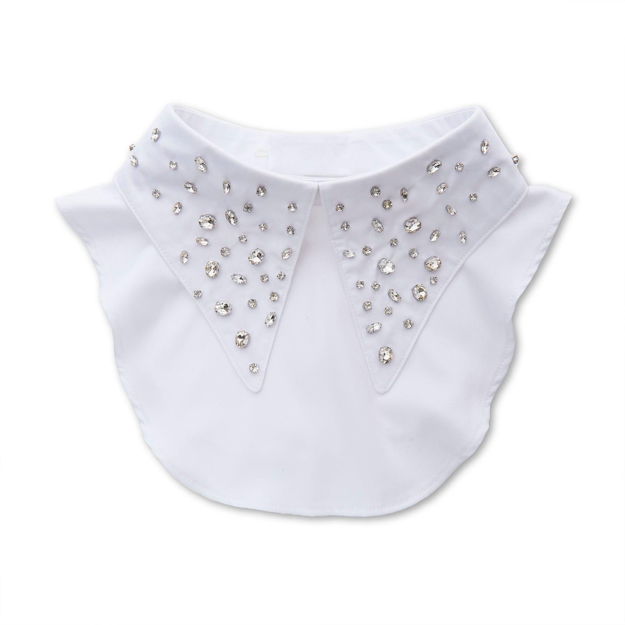 Lele Sadoughi COLLARS WHITE PAYTON MIXED CRYSTAL POINTED COLLAR