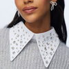 Lele Sadoughi COLLARS WHITE PAYTON MIXED CRYSTAL POINTED COLLAR