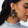 Lele Sadoughi EARRINGS ABALONE CRYSTAL LILY EARRINGS