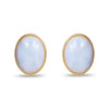 Lele Sadoughi EARRINGS BLUE LACE AGATE REFLECTION BUTTON EARRINGS