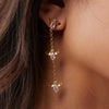 Lele Sadoughi EARRINGS CRYSTAL HONEYBEE LINEAR EARRINGS