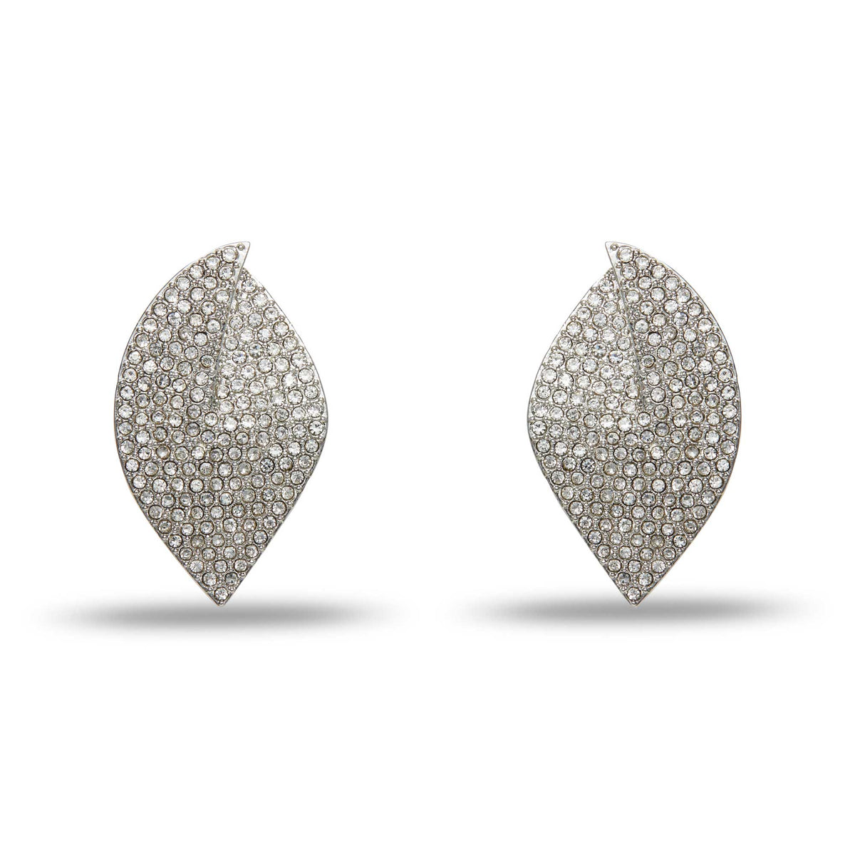 Lele Sadoughi EARRINGS CRYSTAL PAVE DECO FEATHER EARRINGS