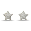 Lele Sadoughi EARRINGS CRYSTAL PAVE STAR BUTTON EARRINGS