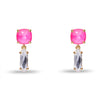 Lele Sadoughi EARRINGS ELECTRIC PINK SWAROVSKI BABY DROP CRYSTAL EARRING