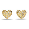 Lele Sadoughi EARRINGS GOLD CELESTIAL HEART BUTTON EARRINGS