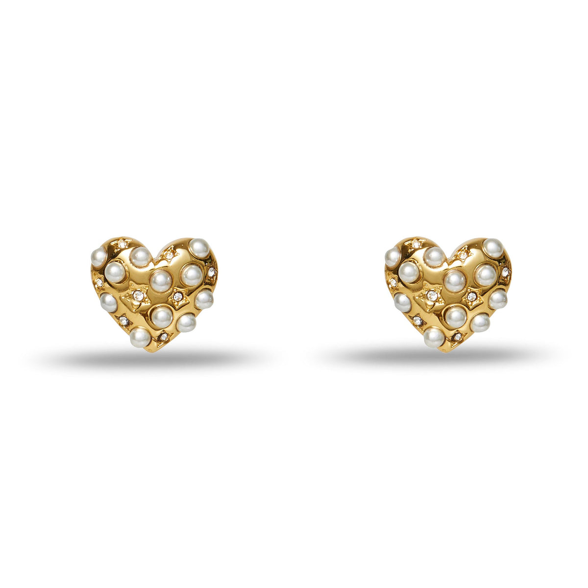 Lele Sadoughi EARRINGS GOLD CELESTIAL HEART STUD EARRINGS