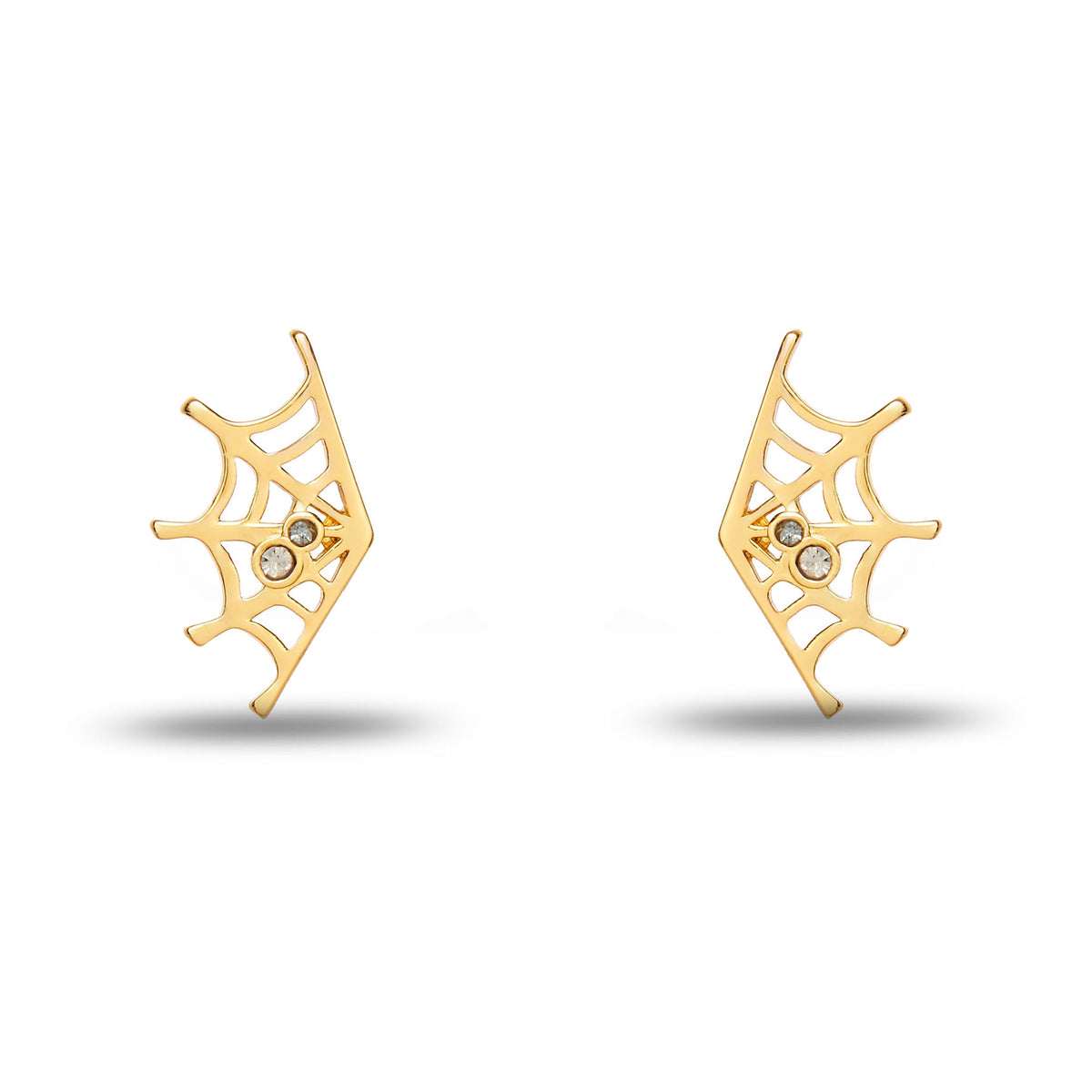 Lele Sadoughi EARRINGS GOLD COBWEB SPARKLE STUD EARRINGS