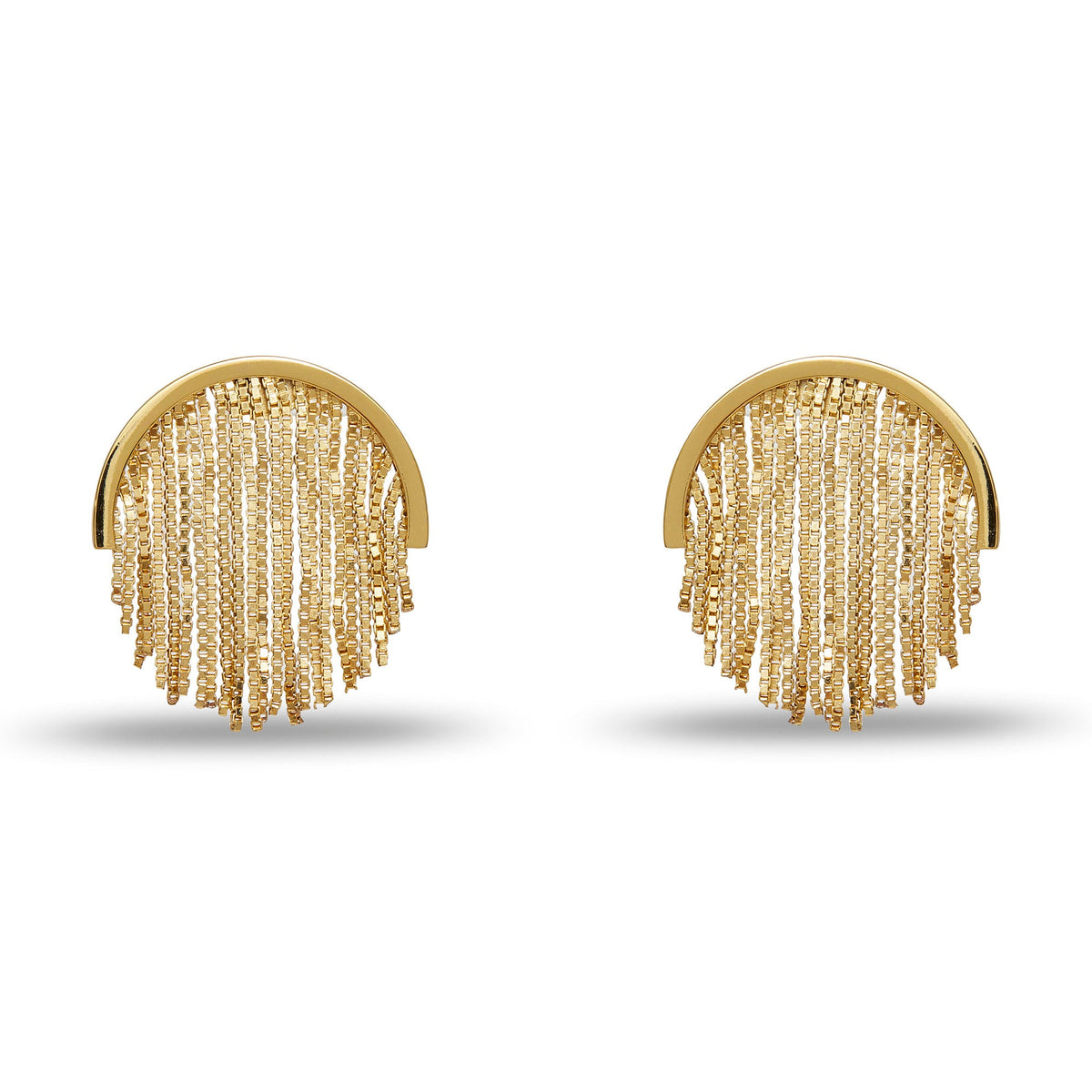 Lele Sadoughi EARRINGS GOLD FLAPPER BUTTON EARRINGS