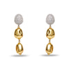 Lele Sadoughi EARRINGS GOLD PEBBLE LINEAR EARRINGS