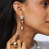 Lele Sadoughi EARRINGS GOLD PEBBLE LINEAR EARRINGS